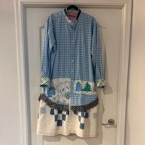Whimsical Handmade Oversized Shirt Dress PLUS SIZE